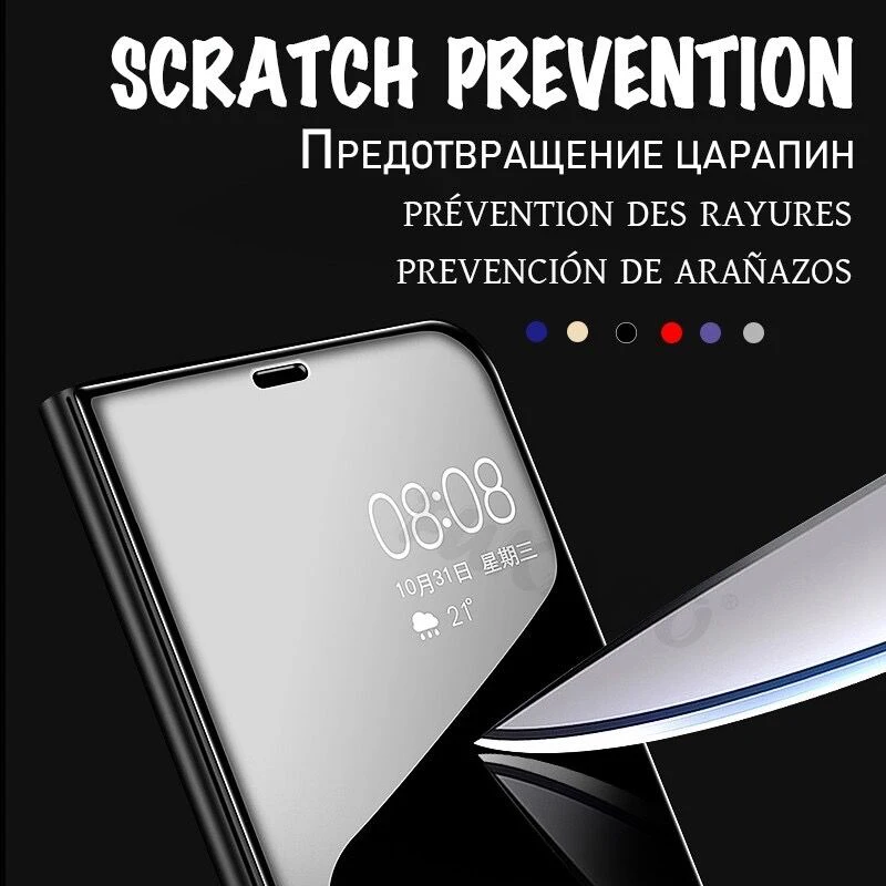 Smart Case Pentru Samung 10 20 30 40 50 70 Flip Stand Cazuri Pentru Samsung Galaxy A10 A20 A20e A30 A40 A50 A70 Oglinda Acoperi Imagine 1