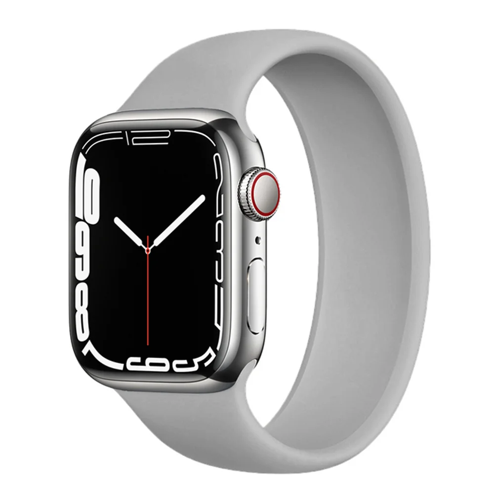 Solo Bucla Curea pentru Apple Watch Band 44mm 45mm 41mm 40mm 42mm Ultra 49mm bratara de Silicon pulseira correa iwatch 6 5 4 3 SE 7 8 Imagine 1