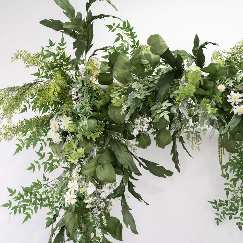 Stil pastorală pădure arc florale de nunta de decorare fundal punct de flori imagini de fundal ceremonia de livrare simulare de flori Imagine 1