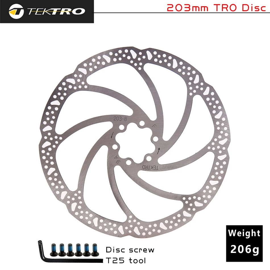 TEKTRO Biciclete Rotor rostogolească 160/180/203mm Mountain Bike Hidraulice pe Disc de Frână Disc pentru MTB Drum Bicicleta Pliabilă Plăcuțe de Frână Imagine 1