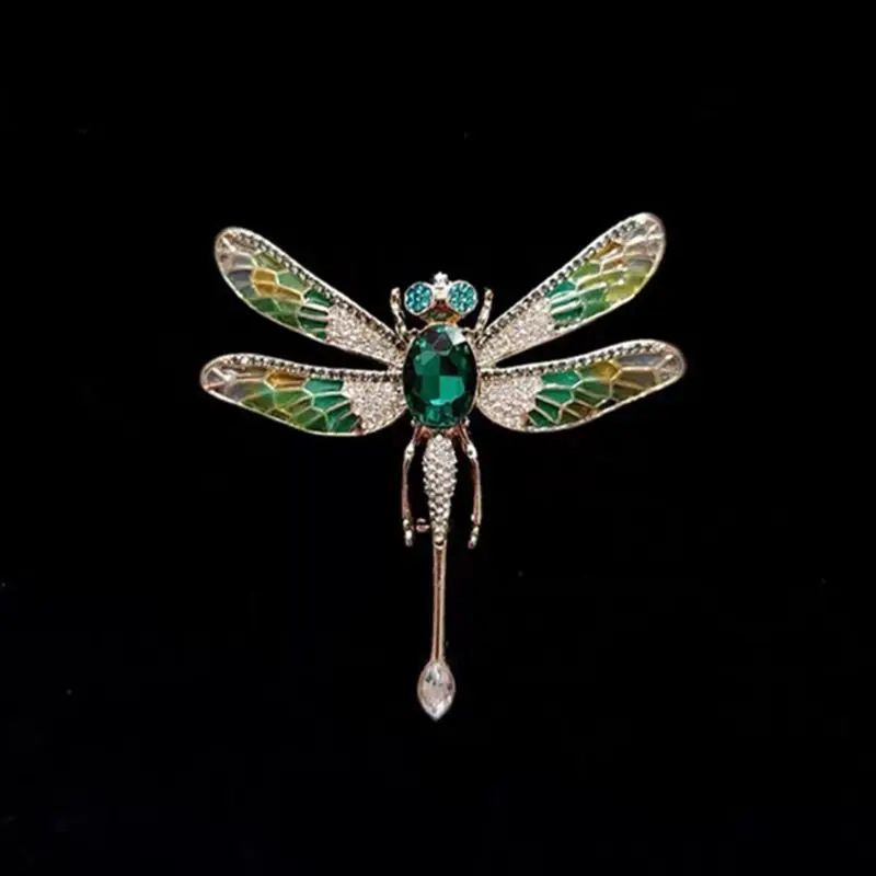 Vintage Libelula de Lux Broșe pentru Femei de Insecte Mari Broșă Pin Moda Rochie Haina Accesorii Bijuterii Drăguț Imagine 1
