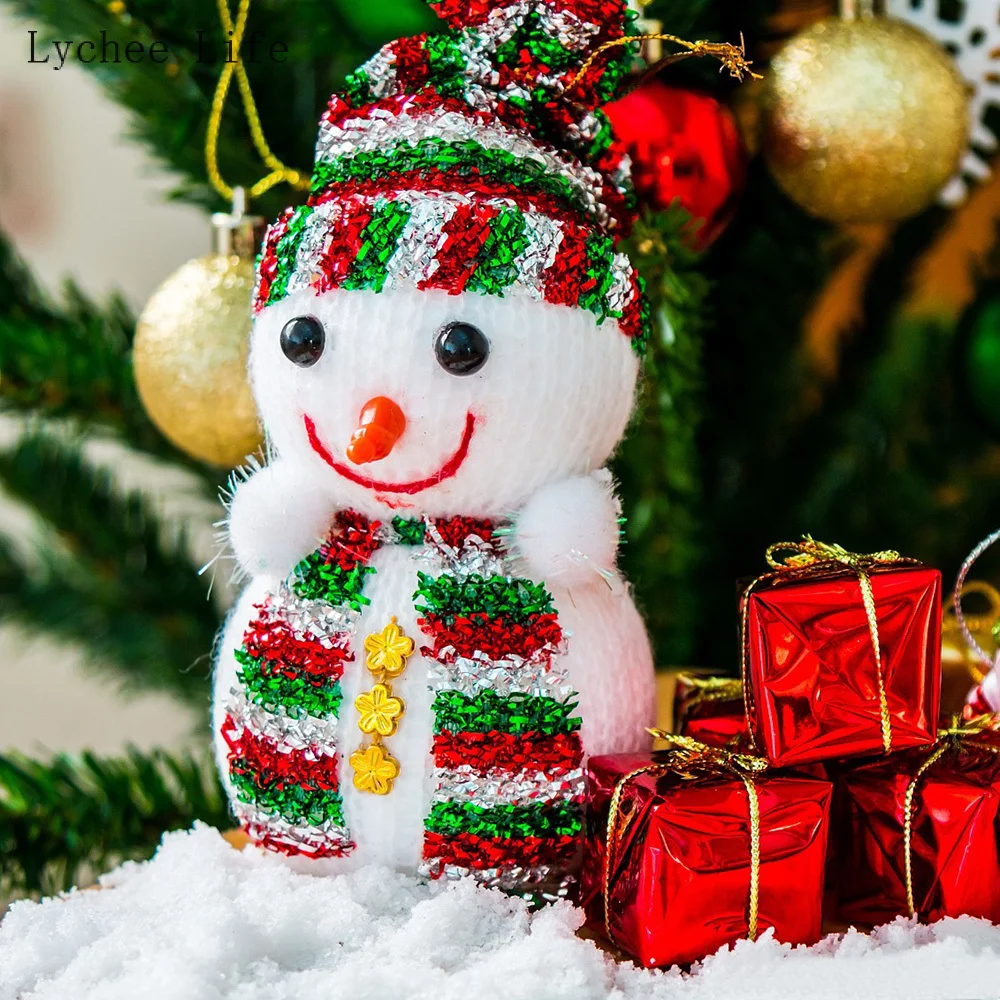1 BUC de Crăciun Sclipici Roșu Tesatura Dungă Verde Tesatura de Poliester Accesorii de Îmbrăcăminte pentru Xmas față de Masă Perna om de Zapada Eșarfă Imagine 2