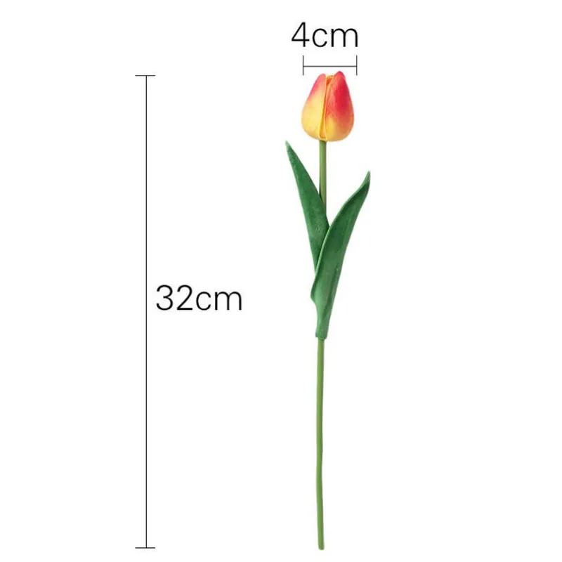 10buc Tulip imobiliara Artificiala Atinge Buchet de Flori False pentru Decor Nunta Petrecere de Primavara DIY Home Garden Imagine 2