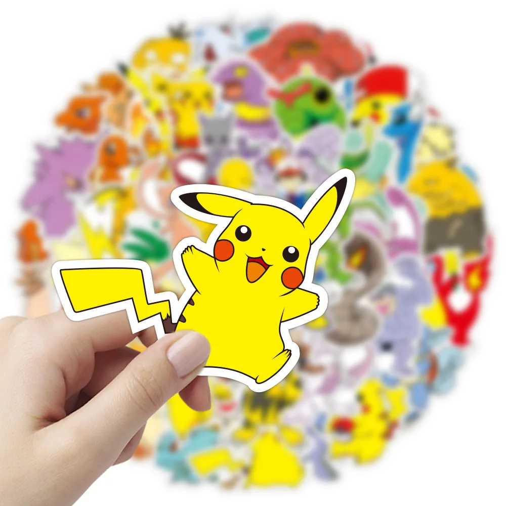 2022 Noi 50 de Coli Anime Pokemon Graffiti, Stickere Laptop Depozitare Decoratiuni Autocolante Preferate de Copii Cadou de Ziua Anime Imagine 2