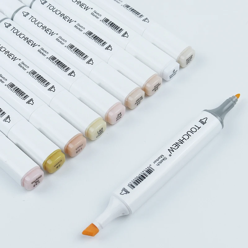 24 culori set stilouri-marker pentru tonul pielii, profesionale twin sfaturi colorate mango markere pentru desen schiță ilustrare Imagine 2