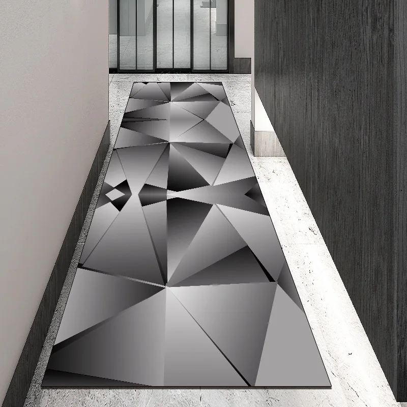Geometrice acasă decorare podea, covor dreptunghiular poate fi tăiat, de studiu, living, hotel coridor podea mat, non-alunecare mat Imagine 2