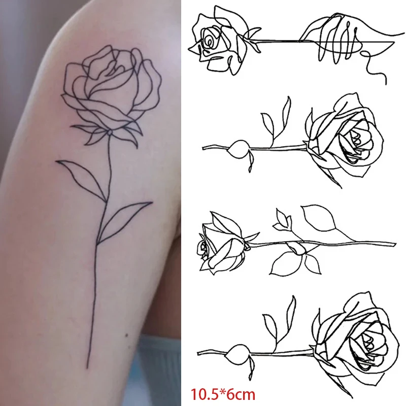 Impermeabil Tatuaj Temporar Autocolant sexy respirația copilului floare tatuaj păsări mici arma pene de Transfer de Apă fals flash tatuaj Imagine 2