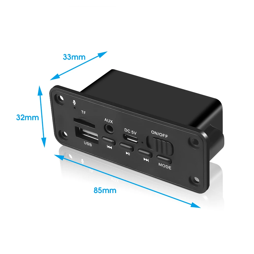 KEBIDU DC 5V Bluetooth MP3 WMA Decoder Bord Modul Audio USB TF Radio fără Fir Receptor FM MP3 Player 2 x 3W Amplificator Pentru Masina Imagine 2