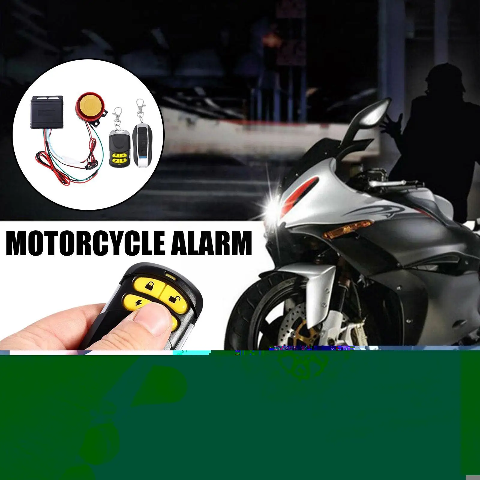 Masina de 12V de Mare Putere Sirena de Alarmă de Securitate de Sistem de la Distanță cu Bicicleta Motocicleta Putere de Control rezistent la apa de Mare Alarmă Anti-furt Motorc C1E3 Imagine 2