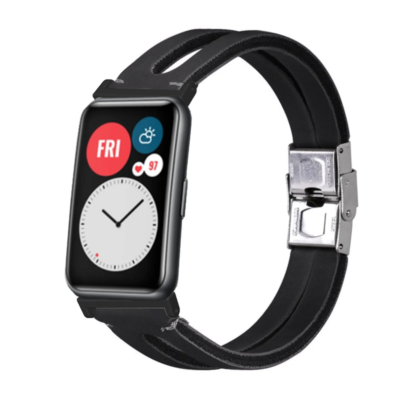 Piele Watchband Pentru Huawei Watch a se Potrivi Curea Wriststrap Correa de reloj bratara de montre pulseira pasek face zegarka Imagine 2