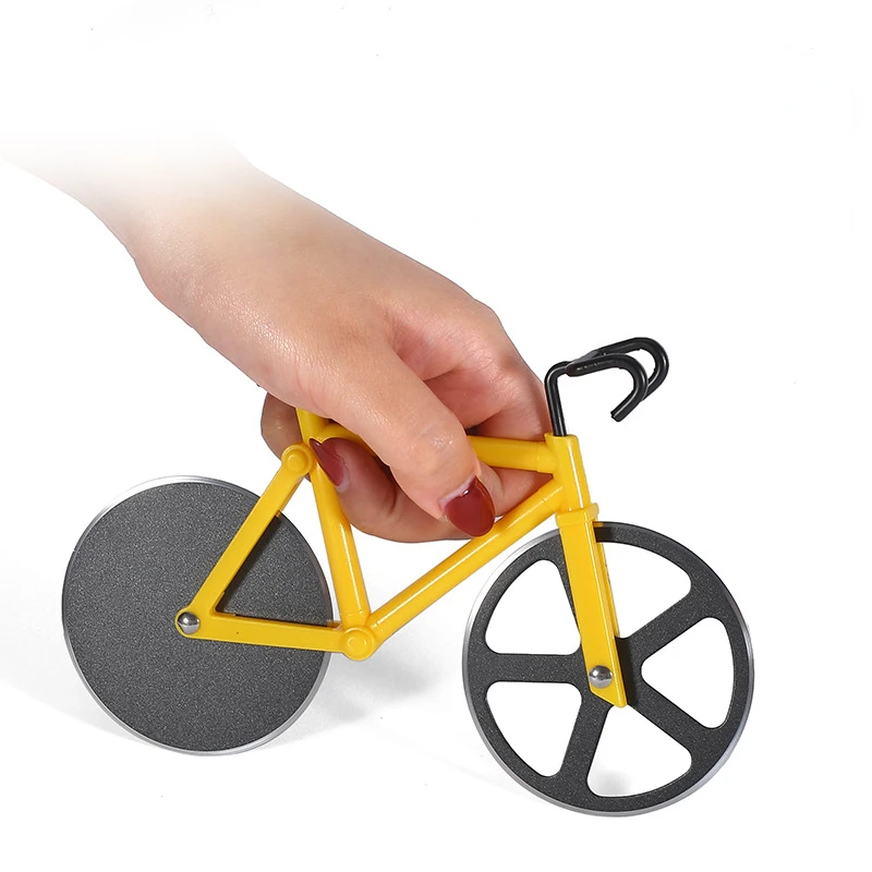 Pizza Cutter Din Oțel Inoxidabil Biciclete Forma De Roata De Bicicleta, Role Pizza Elicopter Feliator Pizza Cuțit De Tăiere Instrumente De Bucatarie Imagine 2