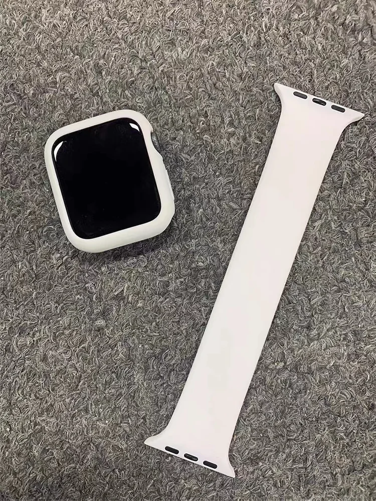 Solo Bucla Curea pentru Apple Watch Band 44mm 45mm 41mm 40mm 42mm Ultra 49mm bratara de Silicon pulseira correa iwatch 6 5 4 3 SE 7 8 Imagine 2