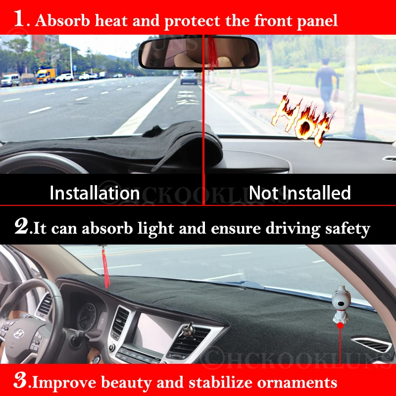 Tabloul de bord Capacul de Protecție Pad pentru Suzuki SX4 S-Cross 2006~2019 Accesorii de Bord Parasolar pentru Maruti SX-4 SX 2014 SCross Imagine 2