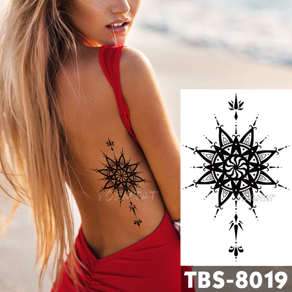 12x19cm Impermeabil Tatuaje Temporare dragoste Dragoste Flash Autocolant Tatuaj Piept Talie Totem Tribal Tatuaj DIY Brațul Tatuaj Fals Femei Imagine 3