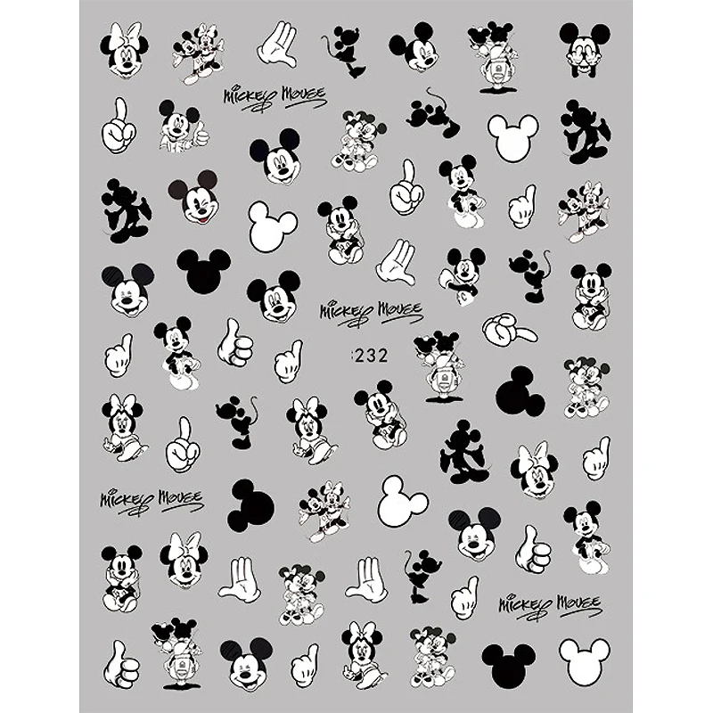 1BUC Desene animate Disney Mickey Mouse-Mickey Minnie Unghii Autocolant Regele Leu Roz Leopard Unghii Slider Donald Duck Frumusete de Unghii Imagine 3