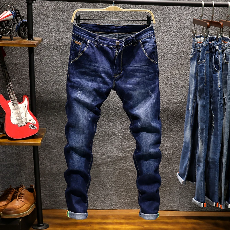 2022 Nou Stil Blugi Barbati Casual Moda de Înaltă calitate Stretch Skinny Jeans Bărbați Straight Blugi Slim de tip Boutique de Brand Pantaloni Imagine 3