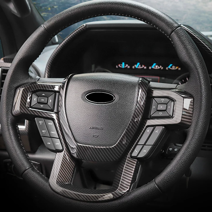 Accesorii Pentru Ford F150 2017-2020 fibra de Carbon Desen Interior ABS Decor Capacul Ornamental Imagine 3