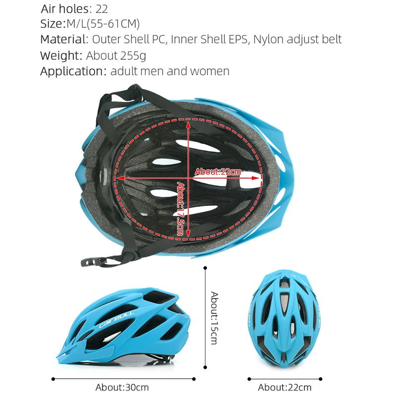 CAIRBULL Munte Căști de ciclism Mtb Ultralight Integral Turnate Drum Casca Detasabil Parasolar Bărbați Adulți Femei Ventilate M/L Imagine 3