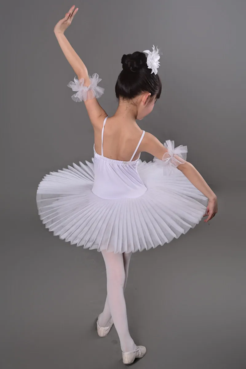 Copii Alb Balet Tutu Rochie de Dans Costume pentru Fete Lac de Balet Costume de Scena pentru dans Copii, Dans de societate, Rochii Imagine 3