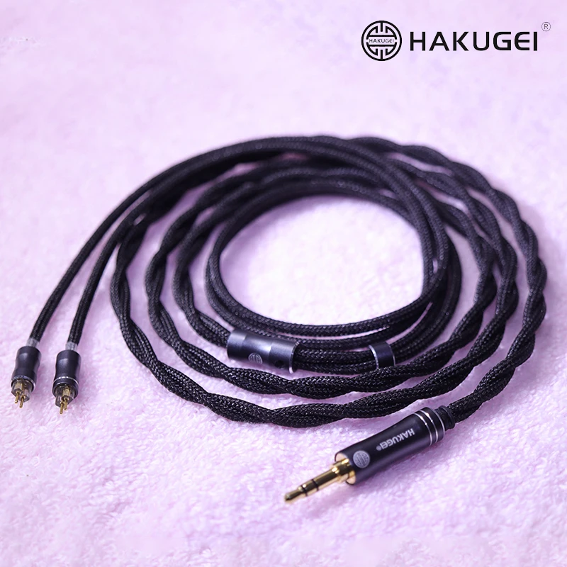 HAKUGEI Kuro nailon protectie litz occ cupru cablu căști hifi 3.5 ,2.5,4.4, tip c, DAC ,lumina-ning DAC Imagine 3