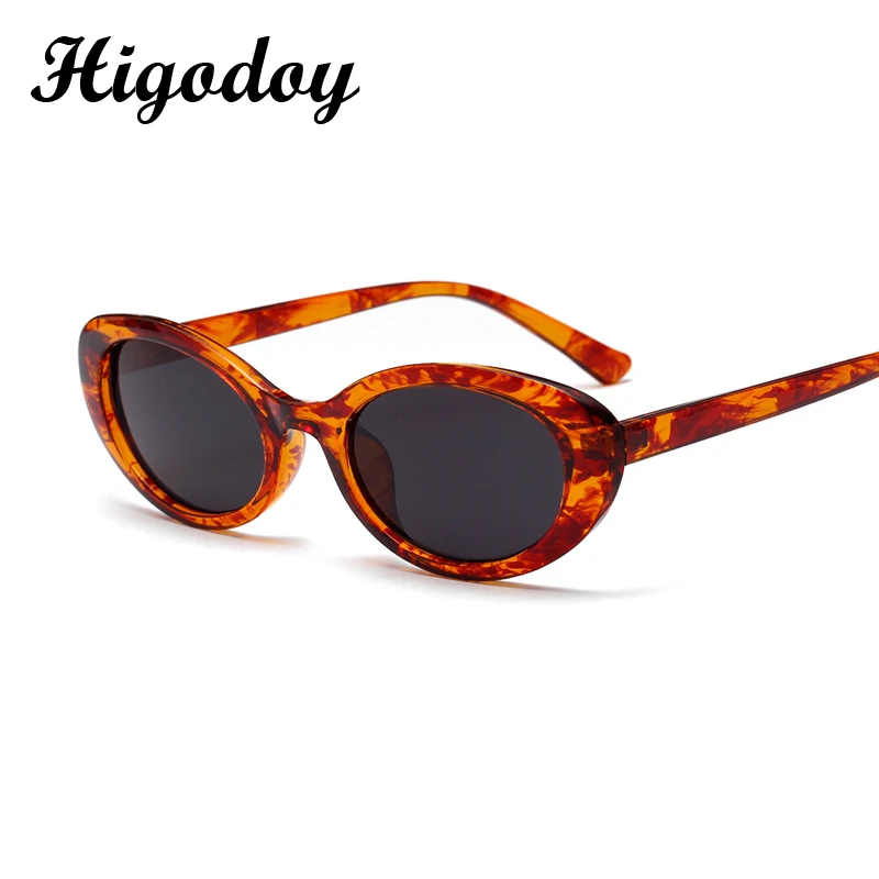 Higodoy Retro Oval ochelari de Soare Femei Barbati de Lux Ochelari de Soare pentru Femei din material Plastic Clasic de Ochelari de Epocă ochelari de soare de Designer de Moda Imagine 3