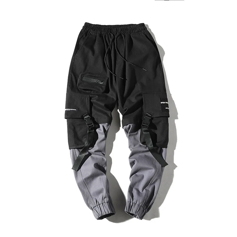 Hip Hop Creion Pantaloni Barbati Militar Cargo Pantaloni Streetwear Bărbați Glezna-Lungime Pantaloni 2019 Primăvară Mens Pantaloni Tactici Panglică HW124 Imagine 3