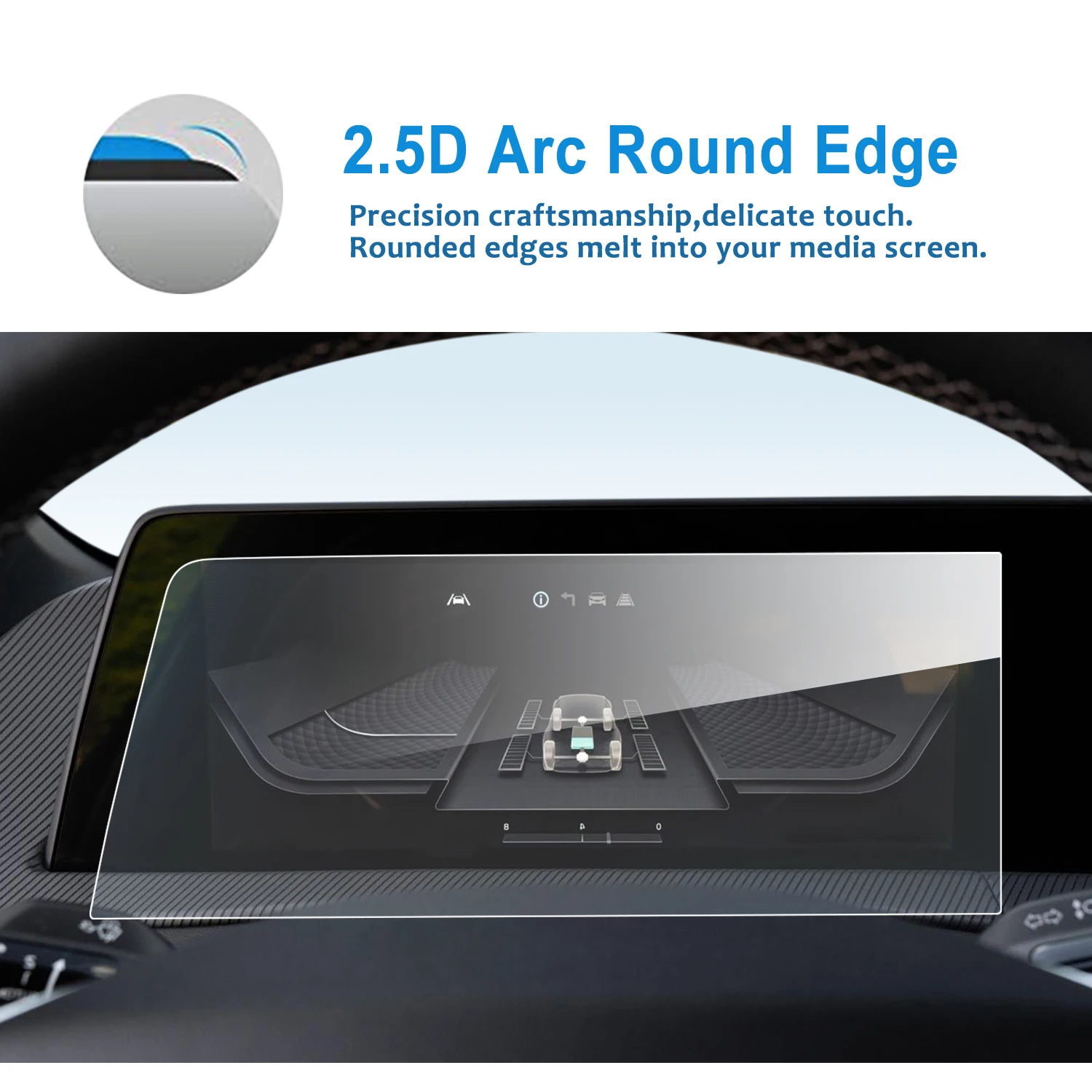 LFOTPP Pentru EV6 12.3 Inch 2021 2022 Auto LCD de Afișare Instrument Temperat Pahar Ecran Protector Auto Accesorii de Interior Imagine 3