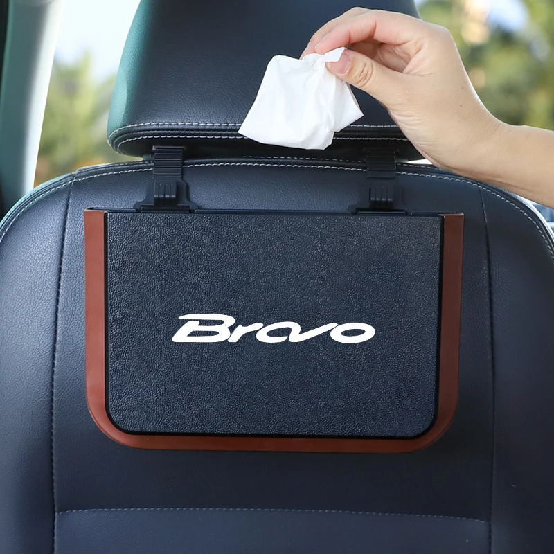 Masina din spate scaun cutie de depozitare coș de gunoi organizatorilor Pentru Fiat 500 Aygo Bravo Punto piese auto Imagine 3