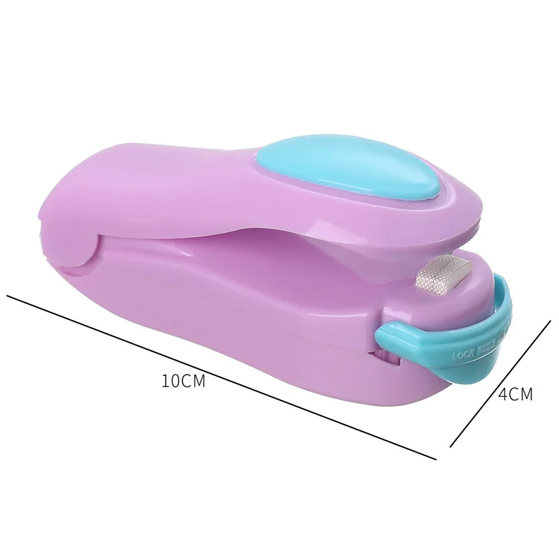Mini drăguț de uz Casnic Sac de Etanșare Mașină Manuală de Căldură de Etanșare din Plastic Pachetul Gustare Alimente Fixare Clip Cleme pentru Depozitare Imagine 3