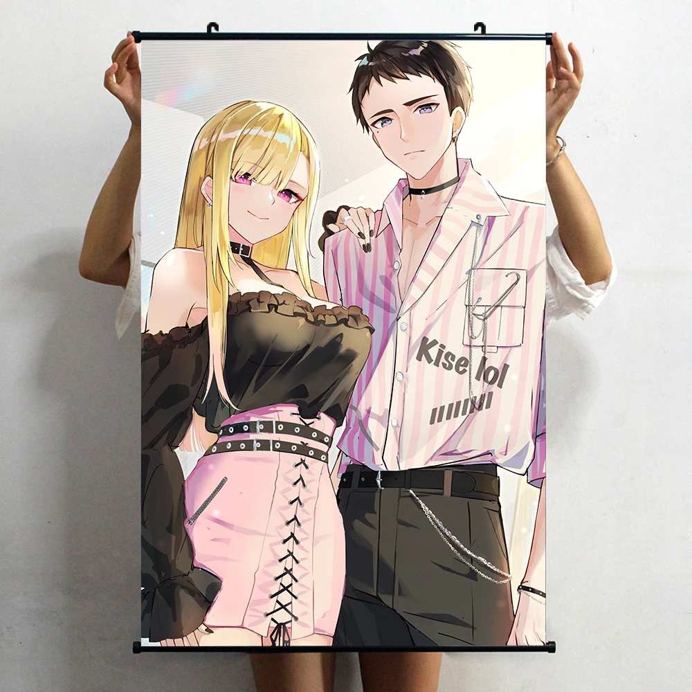 NOUL Anime Manga Sono Bisque Papusa wa Koi wo Suru Kitagawa Marin Rizu Kyun Imprimate 3D HD Perete Scroll Poster Decor de Arta Decorativa Imagine 3