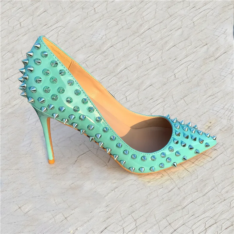 Shang Ke Jia Turcoaz Pantofi Nit Cerul Albastru Luminos Lumina Bareta Sexy Cu Toc Înalt Pantofi De Partid Designer Stilet Pompe Personaliza Imagine 3