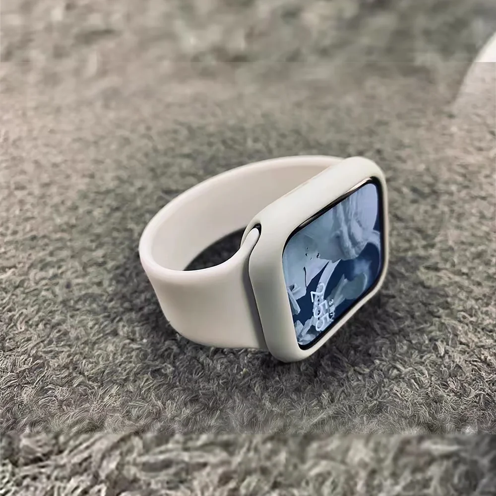 Solo Bucla Curea pentru Apple Watch Band 44mm 45mm 41mm 40mm 42mm Ultra 49mm bratara de Silicon pulseira correa iwatch 6 5 4 3 SE 7 8 Imagine 3