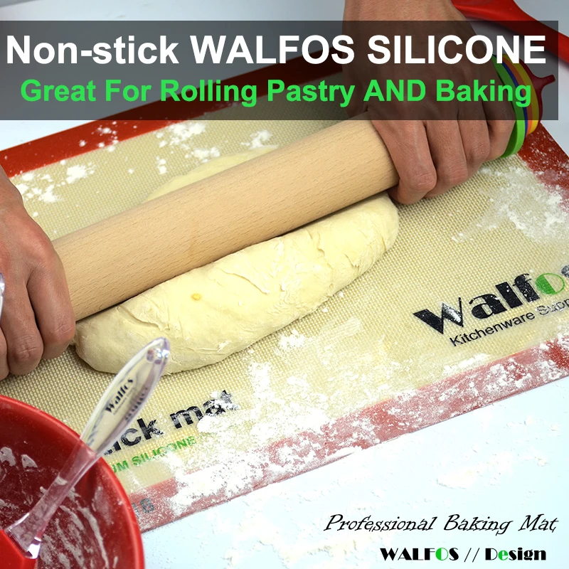 WALFOS Non-Stick Silicon de Copt Mat Pad Foaie de Copt produse de Patiserie Instrumente de Rulare Aluat Mat pentru Tort Cookie Macaron Accesorii de Bucatarie Imagine 3