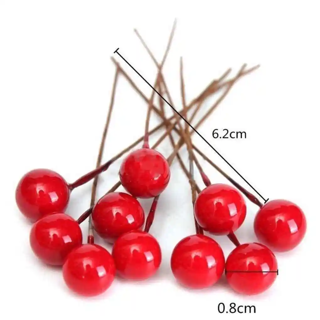 100buc Artificiale Spumă Roșie Vie Holly fructe de Padure Acasă Ghirlanda Decor de Crăciun Buchet Floral Decor Copac Accesorii Imagine 4