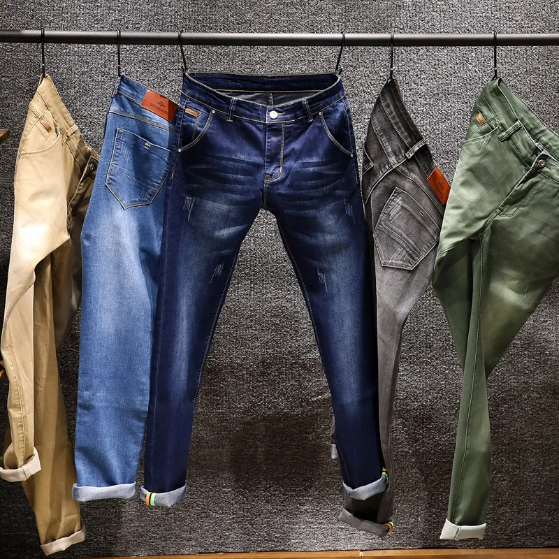 2022 Nou Stil Blugi Barbati Casual Moda de Înaltă calitate Stretch Skinny Jeans Bărbați Straight Blugi Slim de tip Boutique de Brand Pantaloni Imagine 4