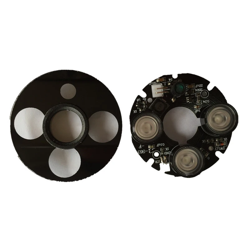 3 matrice de led-uri IR Spot de Lumină în Infraroșu 3x IR LED-uri bord pentru CCTV aparat de fotografiat viziune de noapte (5m diametru) Imagine 4