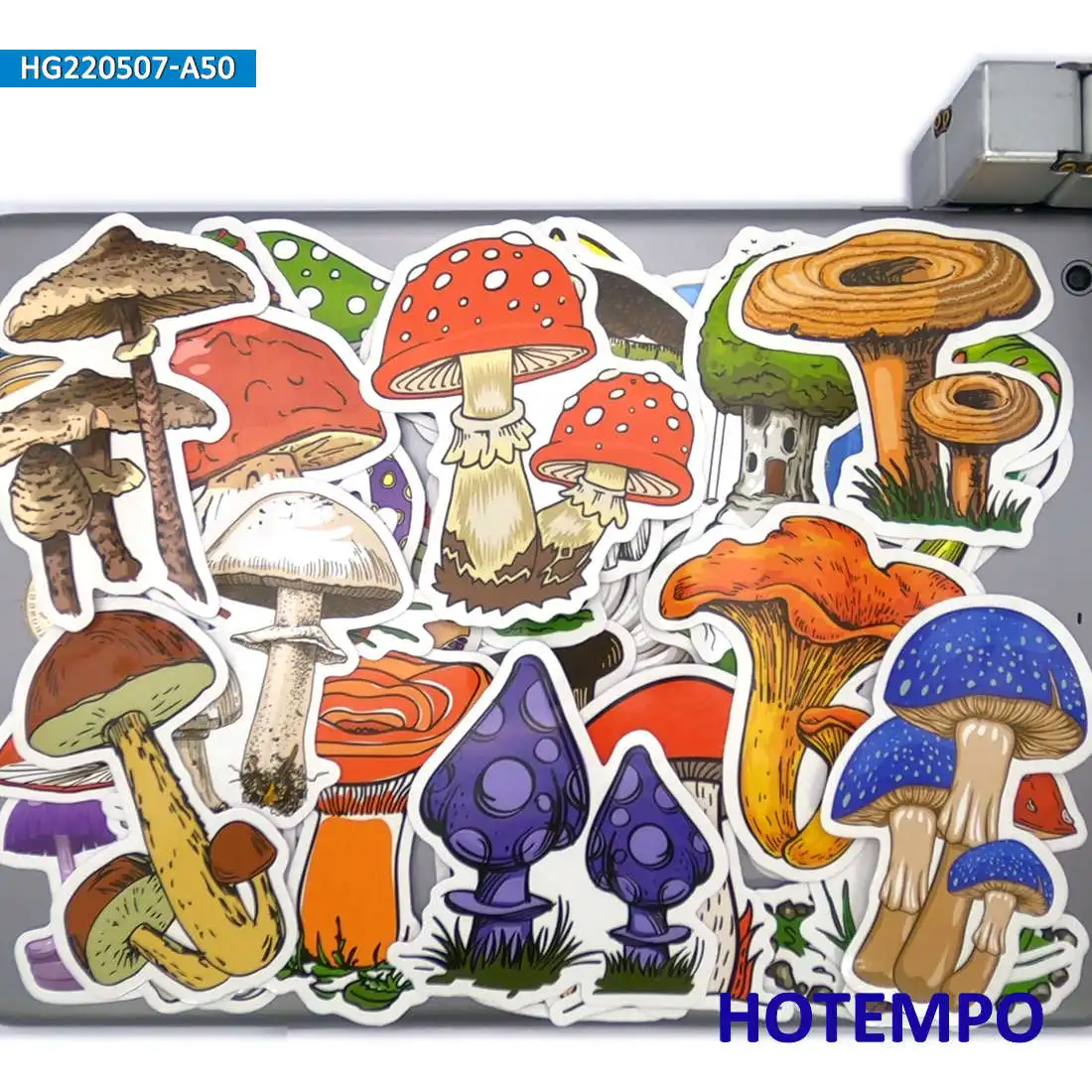 50pcs Drăguț Colorate Ciuperci Ciuperca Desene Graffiti Autocolant pentru Copii Jucării Telefon Laptop Album Chitara Skateboard Autocolante Auto Imagine 4