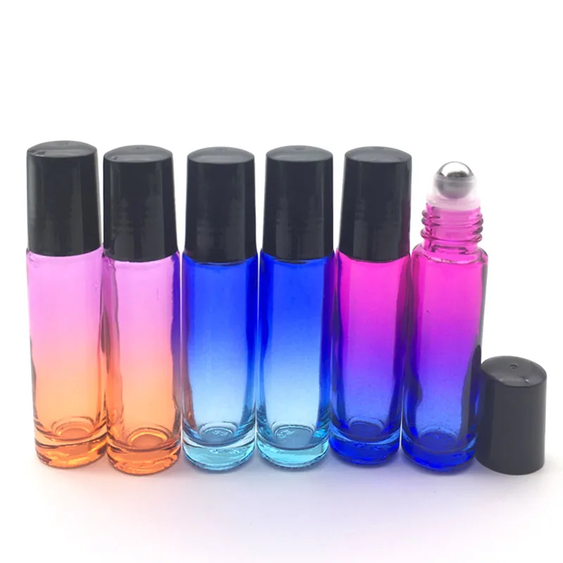 5pcs Gradient de Colorat 10ml Rola Pe Sticlă Goală de parfum Parfum Ulei Esențial de Sticla de 10 Role Imagine 4