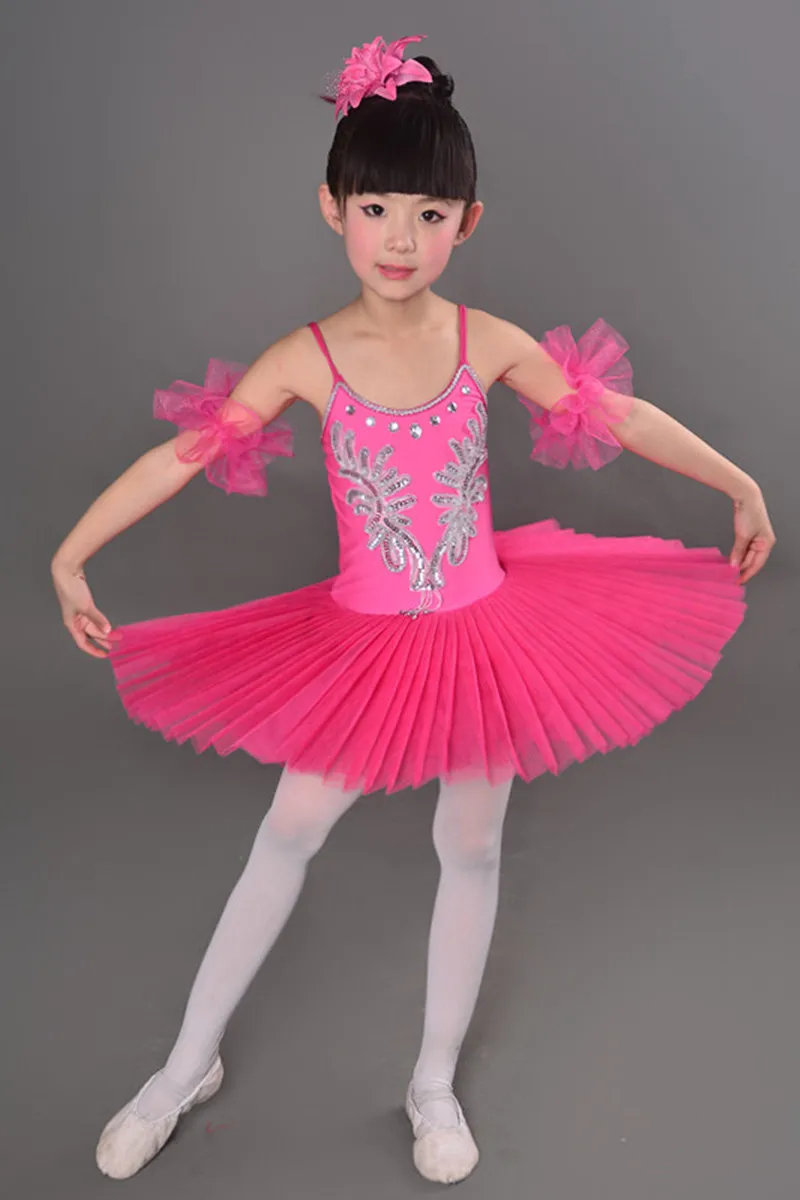 Copii Alb Balet Tutu Rochie de Dans Costume pentru Fete Lac de Balet Costume de Scena pentru dans Copii, Dans de societate, Rochii Imagine 4