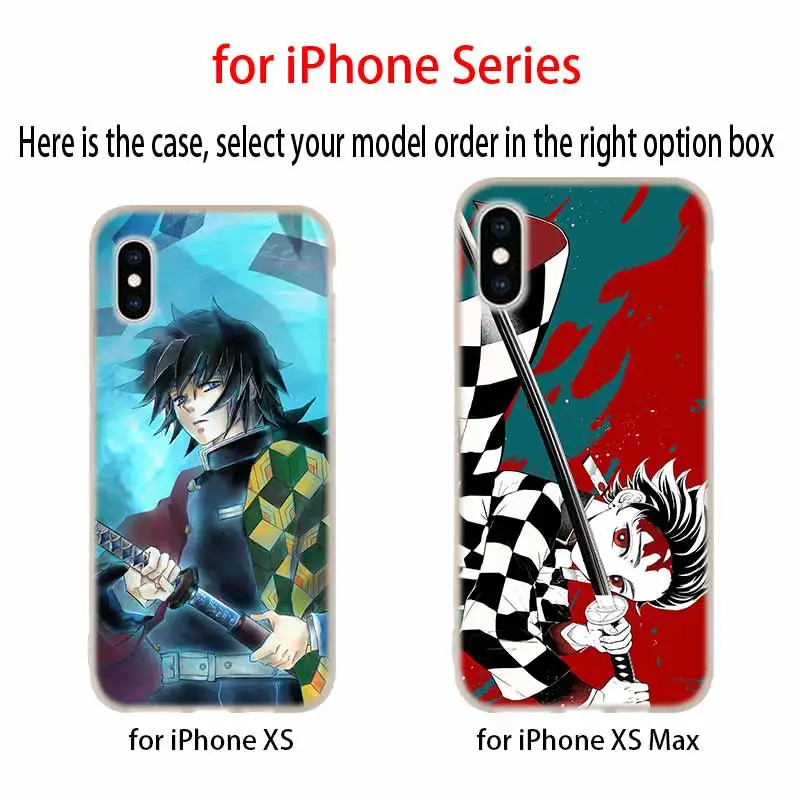 Demon Slayer Kimetsu nu Yaiba Silicon Moale Caz Pentru iPhone 13 11 12 Pro X XS Max XR 6 6S 7 8 Plus SE Acoperi Mini Imagine 4