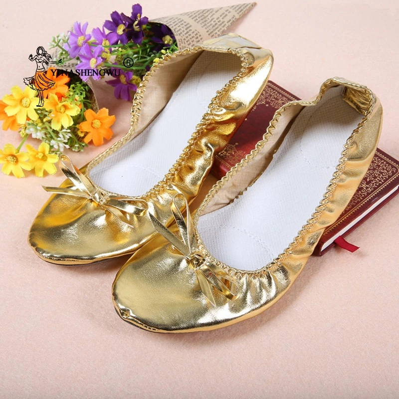 Femeile indiene Burta Dans, Pantofi de Dans de Top de Aur Moale Pantofi de Balet din Piele de Burtă de Dans de Balet, Pantofi de Copii Pentru Fete, Femei Imagine 4