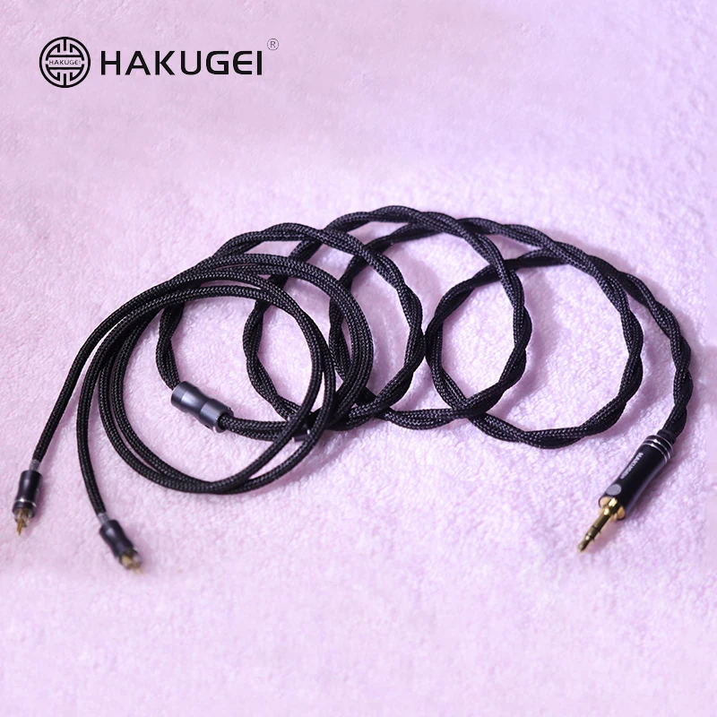 HAKUGEI Kuro nailon protectie litz occ cupru cablu căști hifi 3.5 ,2.5,4.4, tip c, DAC ,lumina-ning DAC Imagine 4