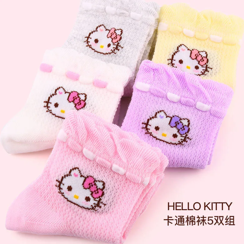 Hello Kitty Sanrio Melodia Mea Kawaii Adauga Bumbac de Toamnă și de Iarnă Șosete Fata Kt Plus Fleece Tub Lung Jk Lolita Mijlocul Ciorapi Imagine 4