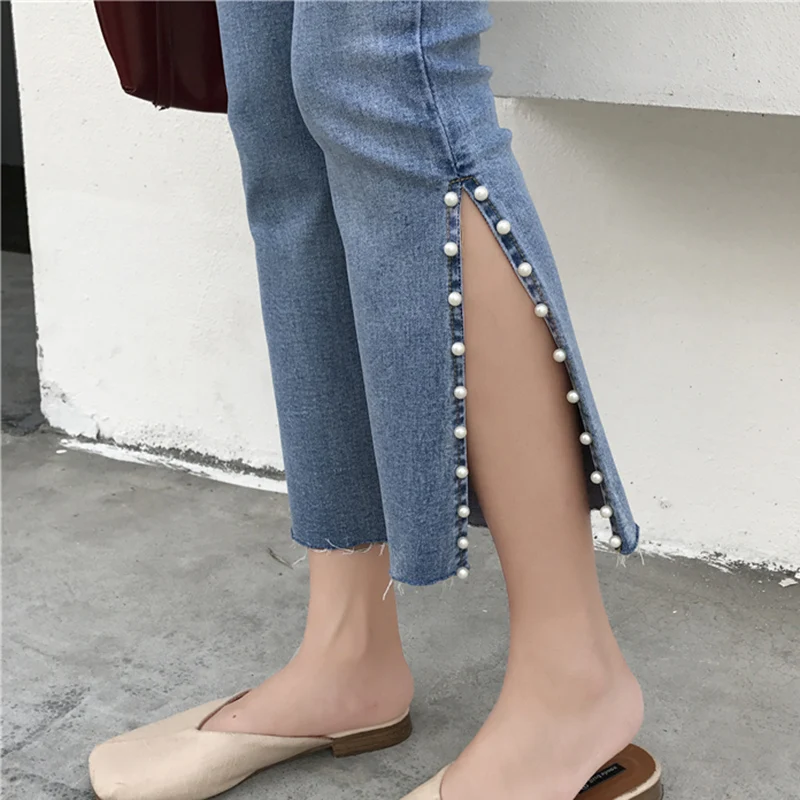 Ieftine en-gros 2019 nouă Primăvară Vară Toamnă Fierbinte de vânzare de moda pentru femei casual Pantaloni din Denim BW59 Imagine 4