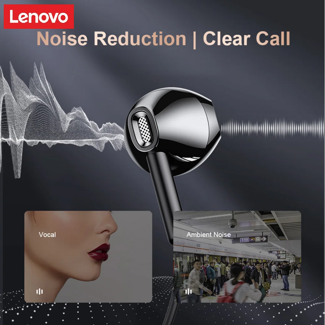 Lenovo XF06 de 3,5 mm Căști cu Fir În Ureche Căști Stereo Muzică în Cască Telefon Inteligent Pavilioane În linie de Comandă cu Microfon Imagine 4
