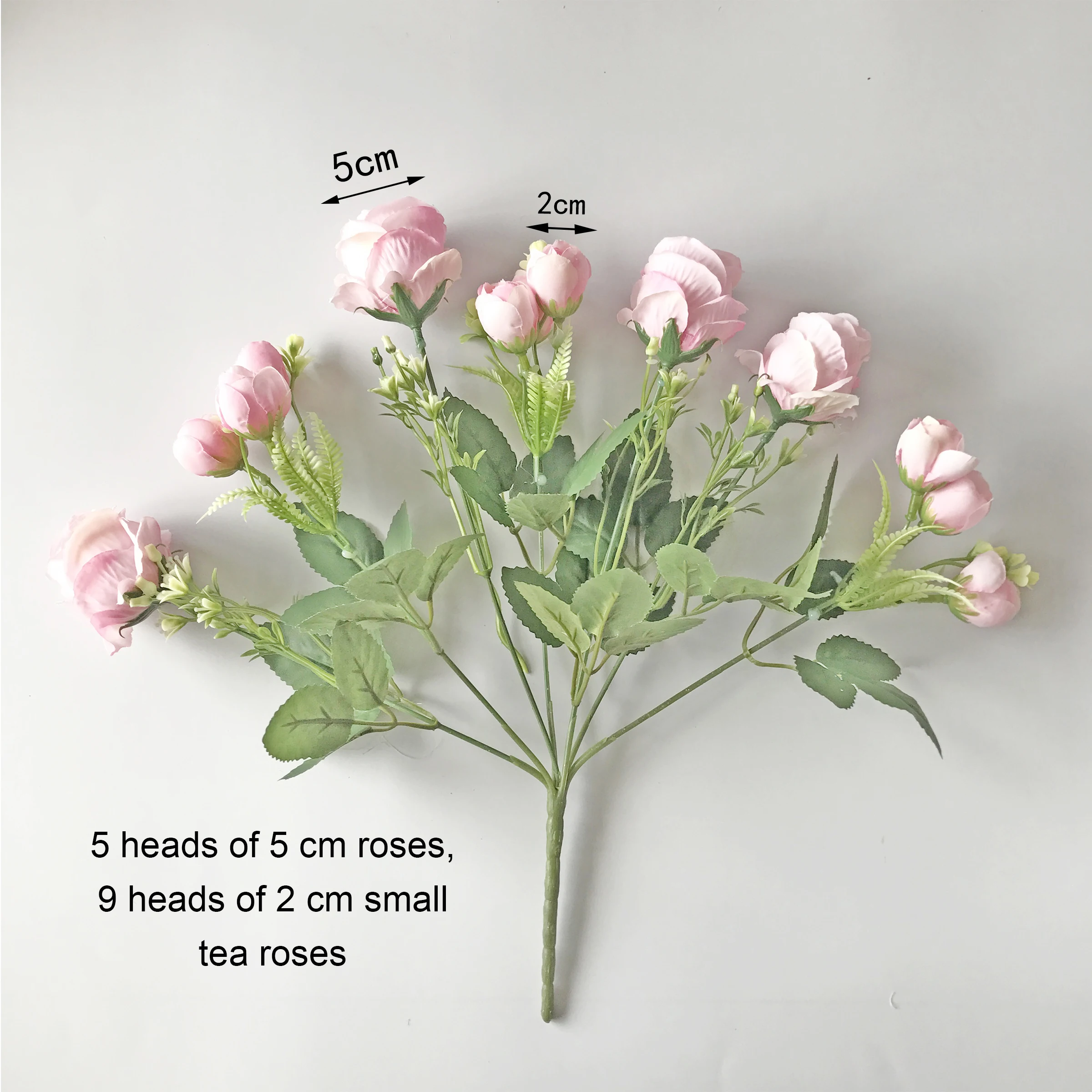 Mătase roz Bujor Flori Artificiale Crescut de Nunta DIY Acasă Decor de Înaltă Calitate Buchet Mare de Spumă Accesorii Craft Alb de Flori False Imagine 4