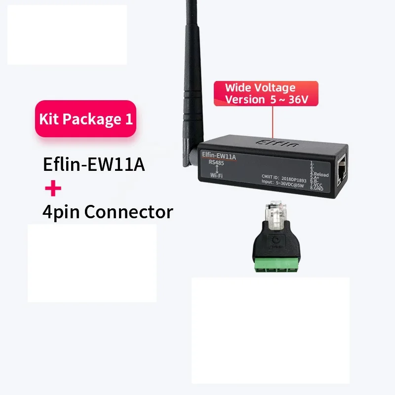 Port Serial RS485 la WiFi Dispozitiv Serial Server Elfin-EW11 Suport TCP/IP Telnet Modbus TCP Protocol IO Transfer de Date Converter Imagine 4