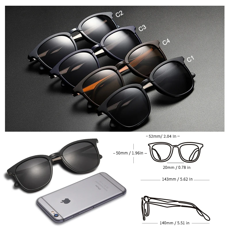 RoShari DESIGN de BRAND Femei Bărbați ochelari de Soare Polarizat Vintage Ochelari ochelari de Soare de Conducere Aliaj Templu Gafas de sol Masculino P0013 Imagine 4
