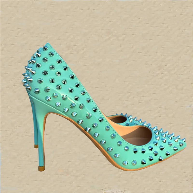 Shang Ke Jia Turcoaz Pantofi Nit Cerul Albastru Luminos Lumina Bareta Sexy Cu Toc Înalt Pantofi De Partid Designer Stilet Pompe Personaliza Imagine 4