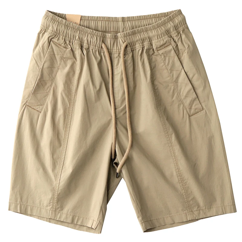 Vara Japoneză Retro Subțire de Culoare Solidă pantaloni Scurți pentru Bărbați Întinde Plaja Cordon uscare Rapidă Sport Lejere Casual Cinci puncte Pantaloni Imagine 4